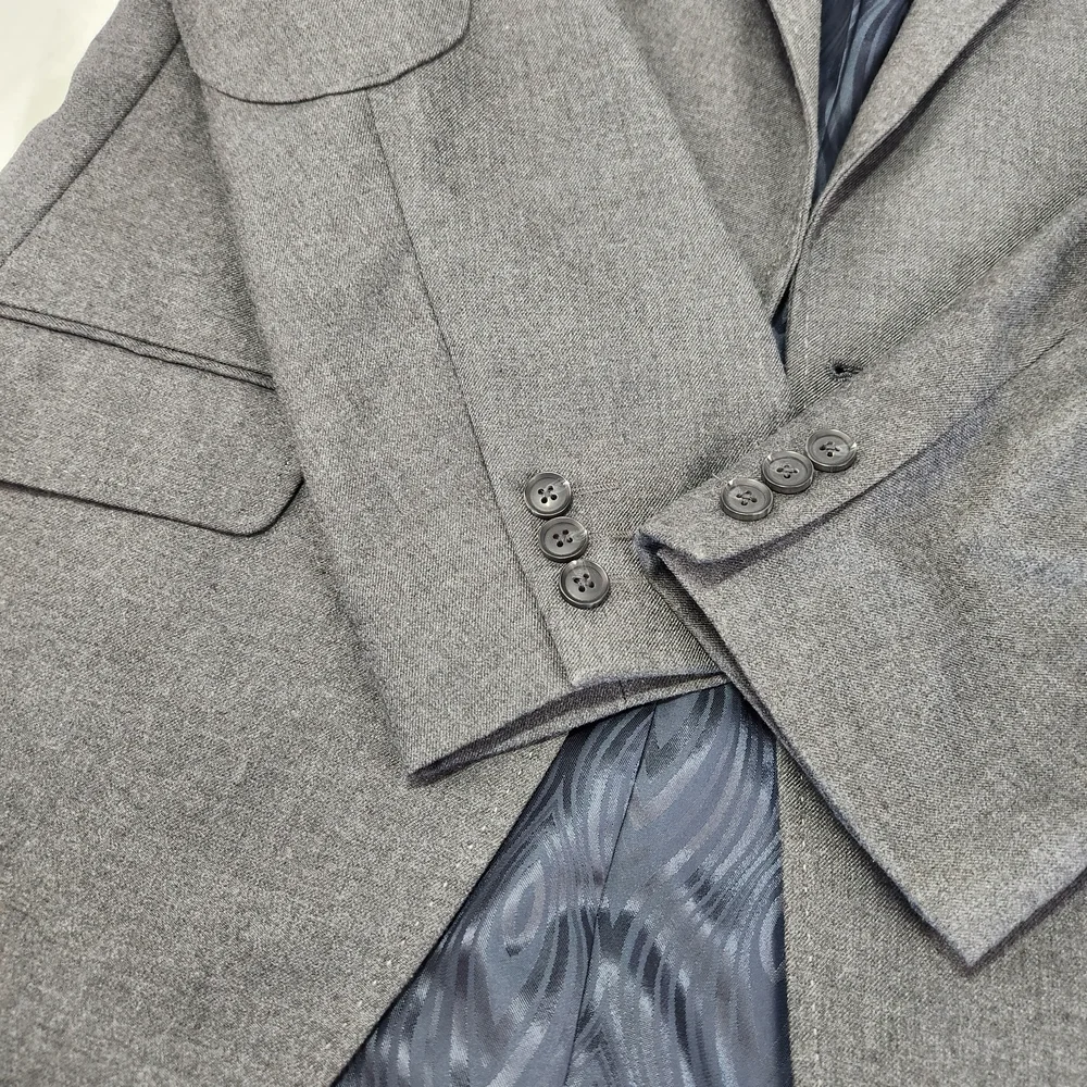 1926 Originals By Haggar Gray Blazer 40R Men's Sport Coat Elbow Patch